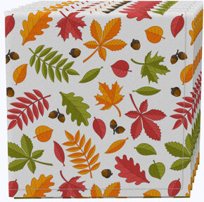 Red Barrel Studio 100% Cotton Variety Of Leaves Square Napkin