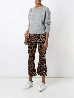 Stella McCartney flared cheetah jacquard trousers