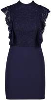 Thumbnail for your product : boohoo Lace Ruffle Front Midi Dress