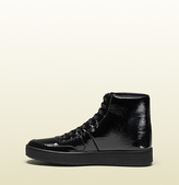 Thumbnail for your product : Gucci Soft Patent Leather High-Top Sneaker