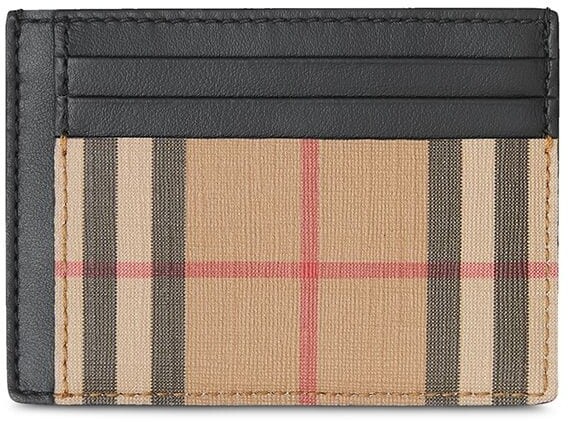 Burberry Vintage Check and Leather Money Clip Card Case - ShopStyle Wallets