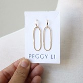 Thumbnail for your product : Peggy Li Creations Slim Oval Earrings, Medium Gold