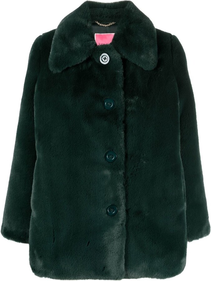 Kate Spade Plush FauxFur Jacket ShopStyle Fur & Shearling Coats