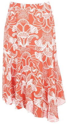 biba red leopard print skirt