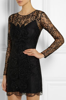 Thumbnail for your product : Matthew Williamson Embroidered lace mini dress