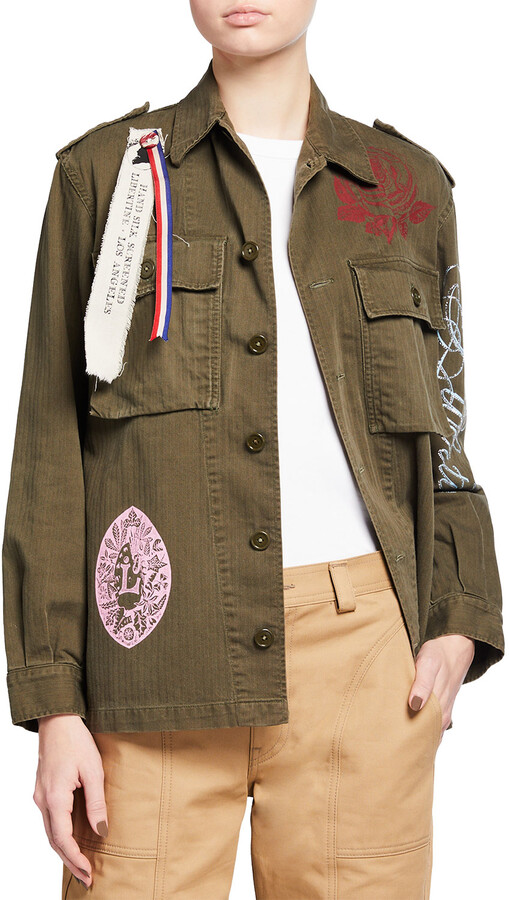 army green jacket womens