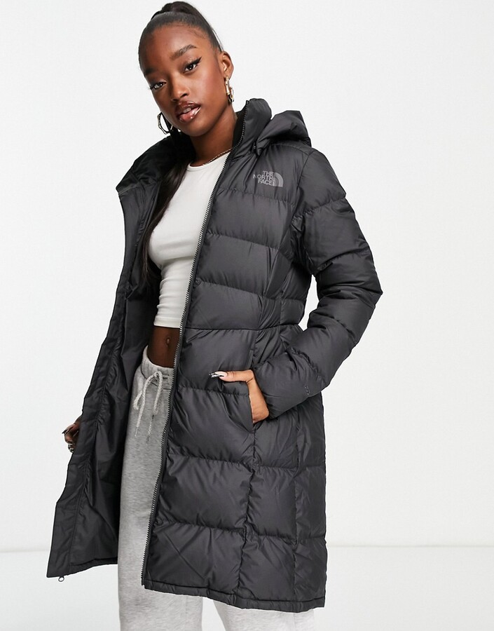 The North Face Metropolis down puffer parka coat in black - ShopStyle