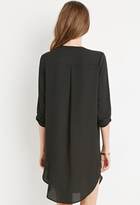 Thumbnail for your product : Forever 21 Collarless Shirt Dress