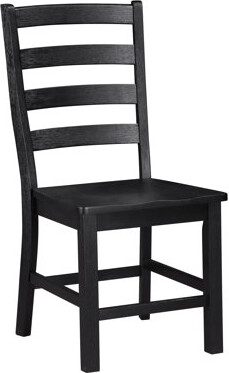 Hokku Designs Of 2 Dining Side Chairs In Black, Casual Wood Furniture With 18.17Lb Weight And 250Lbs Capacity Style Frame 9.75\