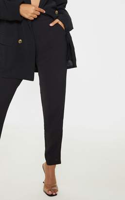 PrettyLittleThing Petite Black Tailored Trouser