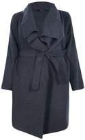 Thumbnail for your product : boohoo Plus Wool Look Wrap Front Coat
