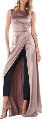 kay unger crepe maxi romper