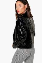 Thumbnail for your product : boohoo Patent Biker Jacket