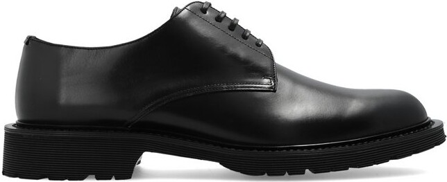 Saint Laurent Almond Toe Lace-Up Shoes
