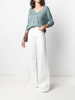 Thumbnail for your product : Liu Jo Logo-Buckle Wide Leg Jeans
