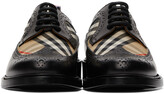 Thumbnail for your product : Burberry Black Leather Check Brogues