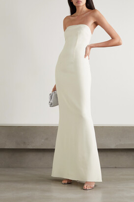 Safiyaa Strapless Crepe Gown - Ivory - FR34