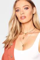 Thumbnail for your product : boohoo Locket & Sovereign Layered Necklace
