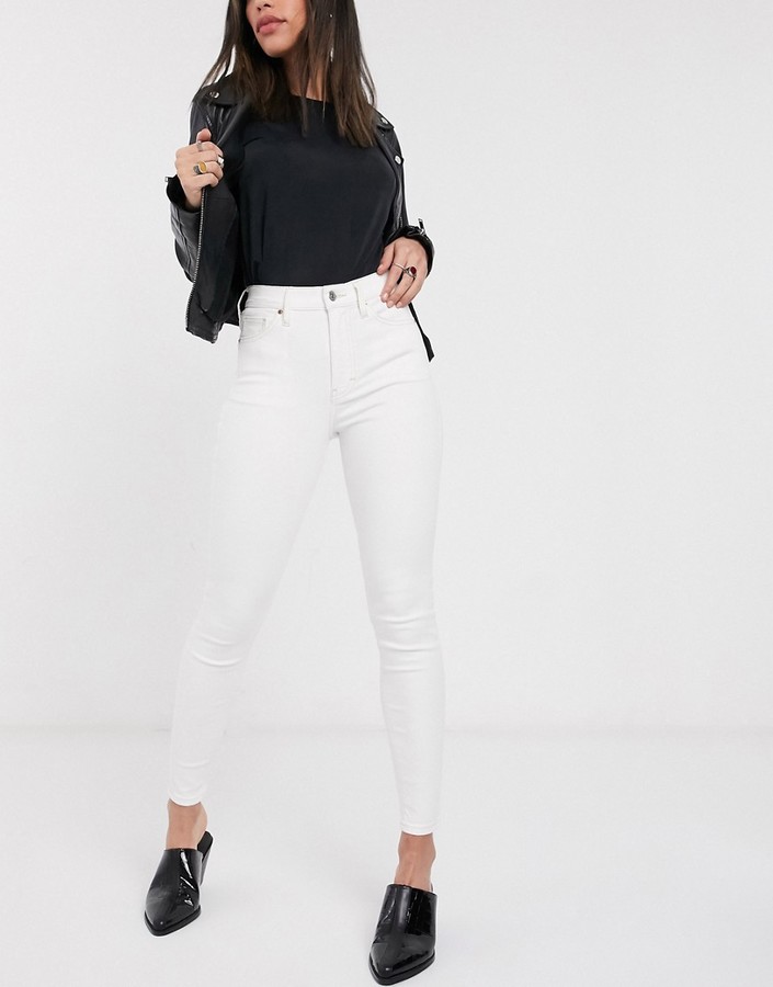 Topshop Jamie jeans in off white - ShopStyle