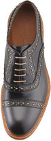 Thumbnail for your product : Bergdorf Goodman Gold Studded Lace-Up, Black