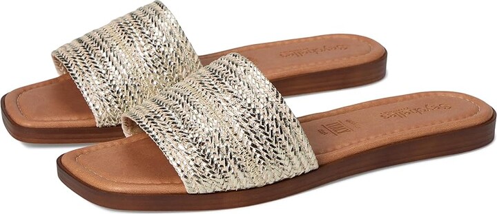 Seychelles Palms Perfection Metallic Sandal Women's Sandals Silver Polyurethane : 8.5 M, Synthetic