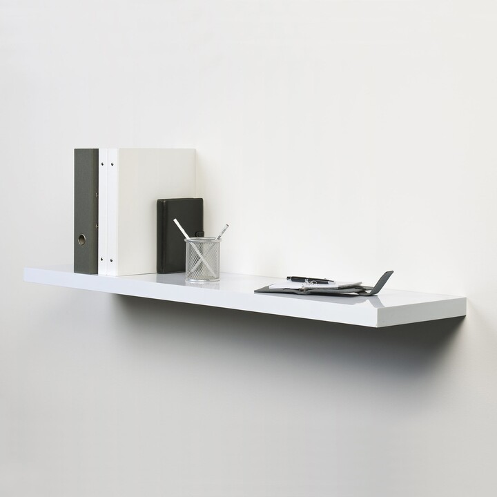 Dunelm Duraline White Gloss Floating Shelf White ShopStyle Bookcases