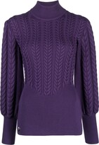 Long-Sleeve Knitted Wool Jumper 