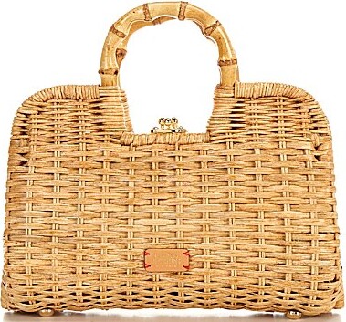 Frances Valentine Buzzy Basket Wicker Frame Bag