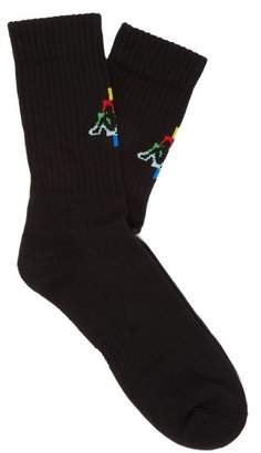 Marcelo Burlon County of Milan X Kappa Cotton Blend Socks - Mens - Black