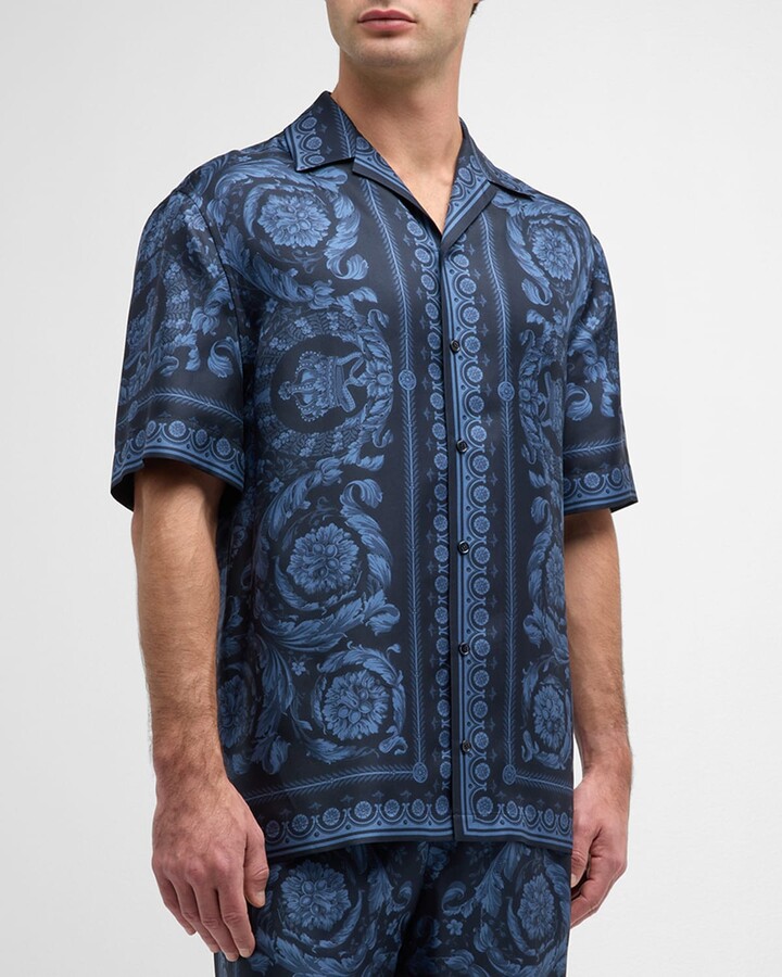 Versace Printed Silk Shirt - ShopStyle