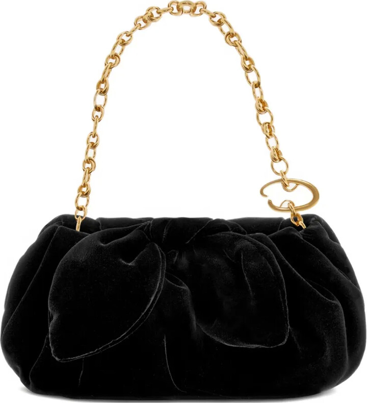 Oscar de la Renta mini Velvet Bow clutch bag