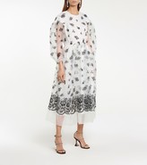 Thumbnail for your product : Simone Rocha Embroidered organza midi dress