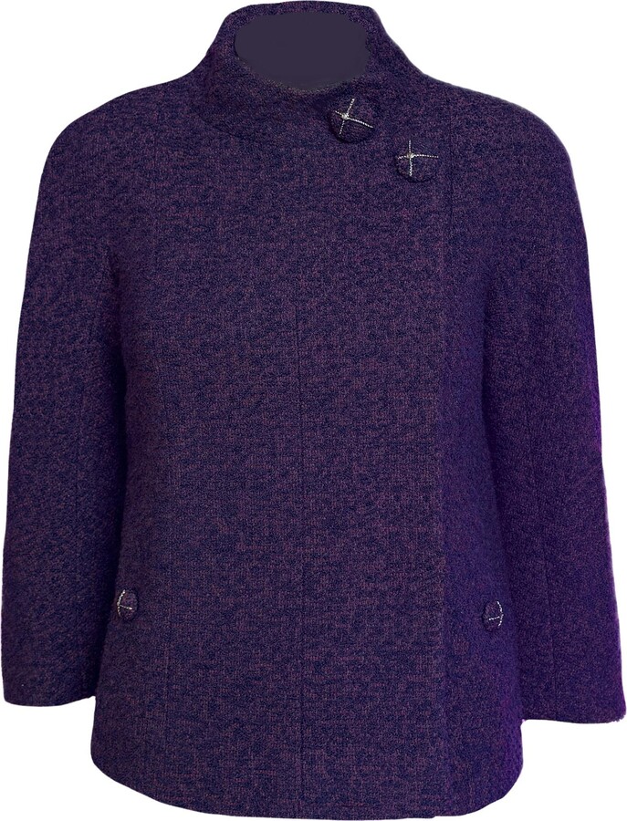 Chanel New Paris / Monaco Amethyst Tweed Jacket 34 Fr