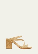 Thumbnail for your product : Carrie Forbes Salah Woven Raffia Sandals
