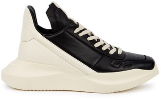 hard working Eligibility party Rick Owens Geth Runner panelled leather sneakers - ShopStyle