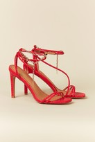 Thumbnail for your product : Wallis Red Ankle Chain Strap Heel