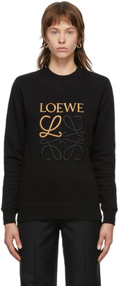 Loewe Black Embroidered Anagram Sweatshirt