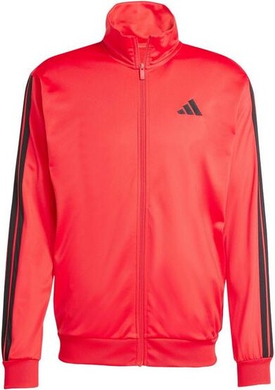 adidas Men's 3-Stripes Tricot Jacket Small Ruby