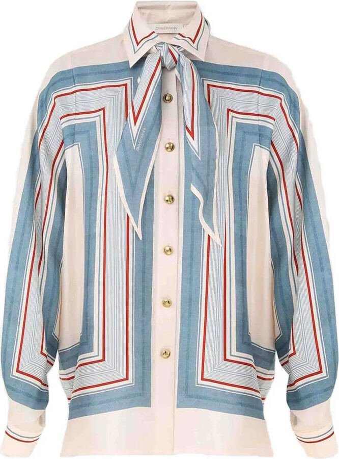 Zimmermann Relaxed Scarf Shirt