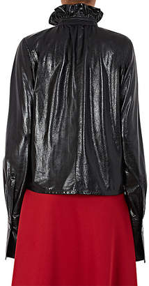 J.W.Anderson Women's Ruffle-Trimmed Leather Blouse