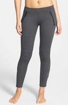 Thumbnail for your product : So Low Solow Faux Leather Trim Zip Ankle Leggings