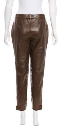 Ralph Lauren Leather Mid-Rise Pants