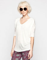 Thumbnail for your product : Full Tilt Essential Womens Elbow Sleeve V-Neck Tunic