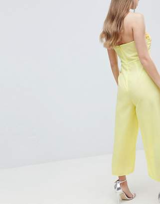 ASOS Design Bandeau Jumpsuit With Embroidery