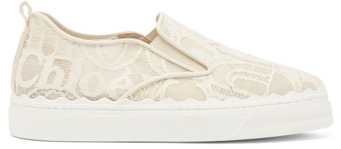 cream chloe trainers