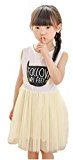 Fheaven Kids Girls Fashion Cat Printing Net "Yarn follow my feel" Dress Girls Princess Dress (5T-6T)
