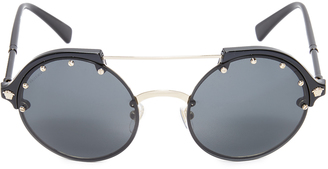 Versace Studded Brow Bar Sunglasses