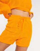Thumbnail for your product : UNIQUE21 cable knit shorts in orange