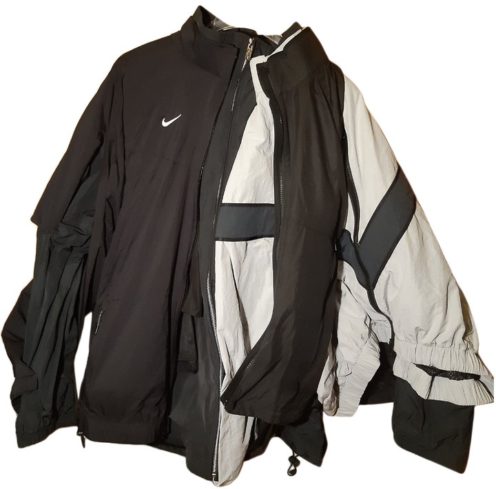 nike black polyester jacket