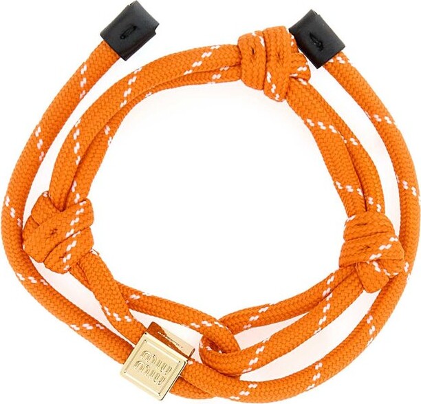 Miu Miu Emerald Green Fabric Bracelet - ShopStyle